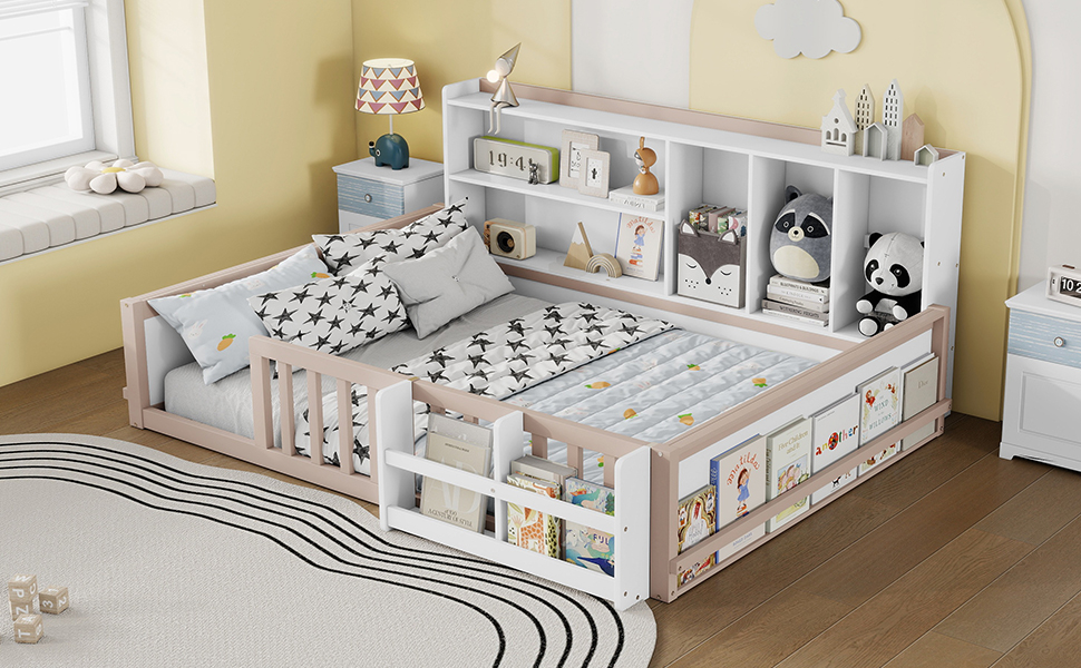 Full Size Kids Wooden Platform Bed