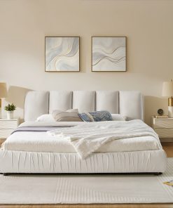 Minimalist Style King Size Upholstered Bed Frame