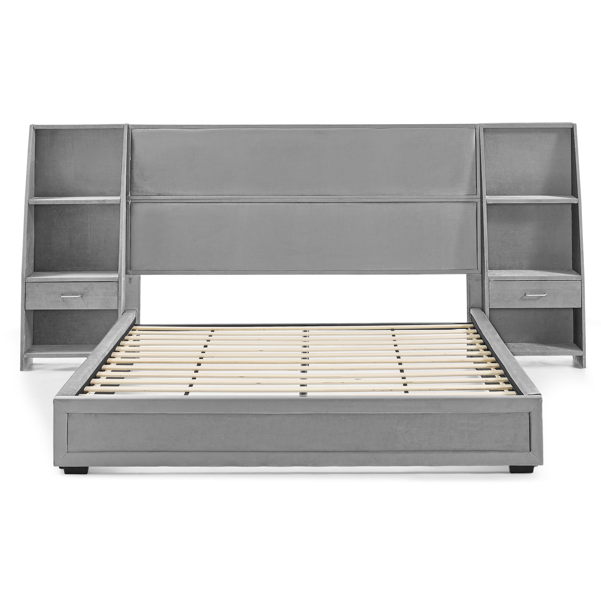 Queen Size Modern Storage Platform Bed Frame