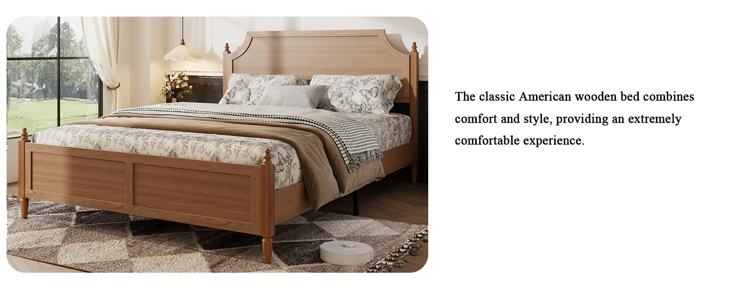 Modern Farmhouse Bed, Queen Size