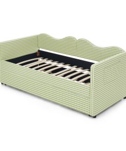 Gingham Upholstered Twin Size Daybed