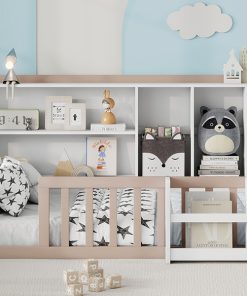 Twin Size Kids Wooden Platform Bed