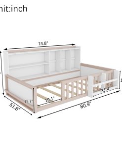 Twin Size Kids Wooden Platform Bed