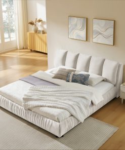 Minimalist Style King Size Upholstered Bed Frame