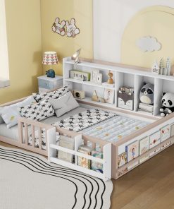 Full Size Kids Wooden Platform Bed