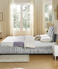 Minimalist Style Queen Size Upholstered Bed Frame