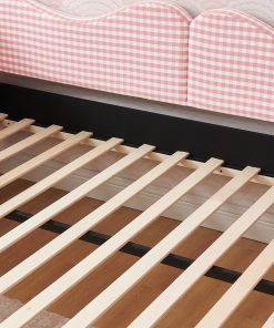 Gingham Upholstered Full Size Daybed
