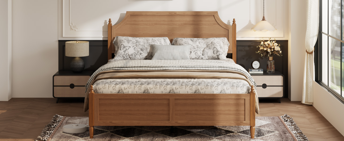 Modern Farmhouse Bed, Queen Size
