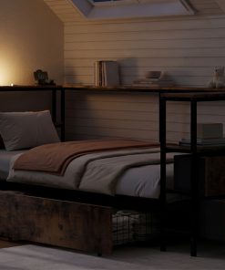 Twin Size Metal Platform Bed Frames with Storage Drawers