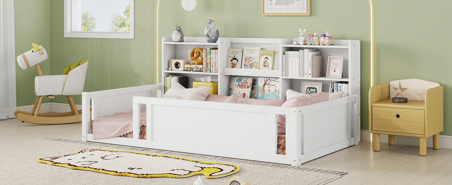 Twin Size Kids Wood Platform Bed