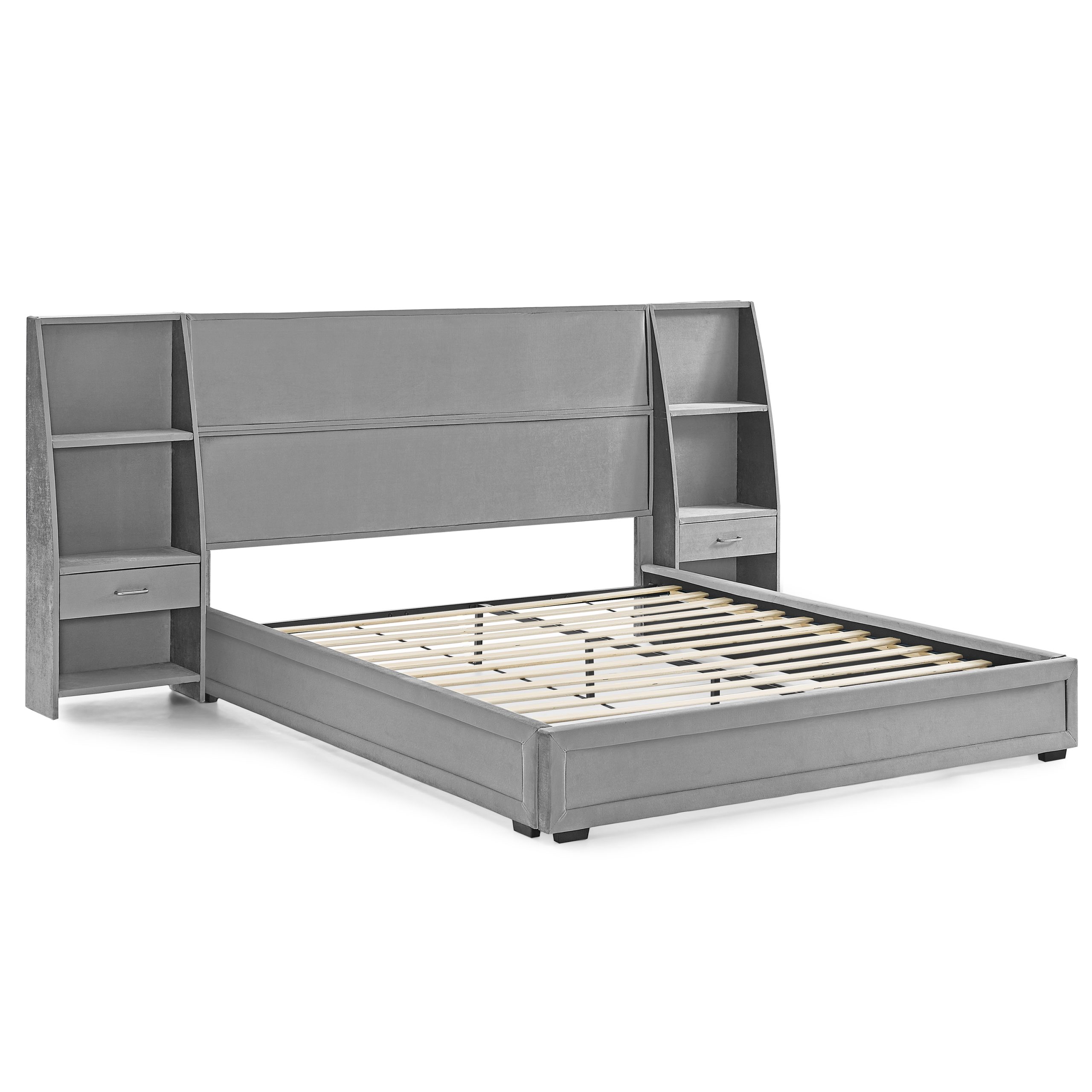 Queen Size Modern Storage Platform Bed Frame