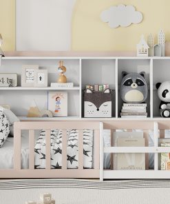 Full Size Kids Wooden Platform Bed