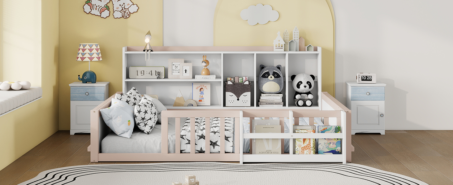 Full Size Kids Wooden Platform Bed