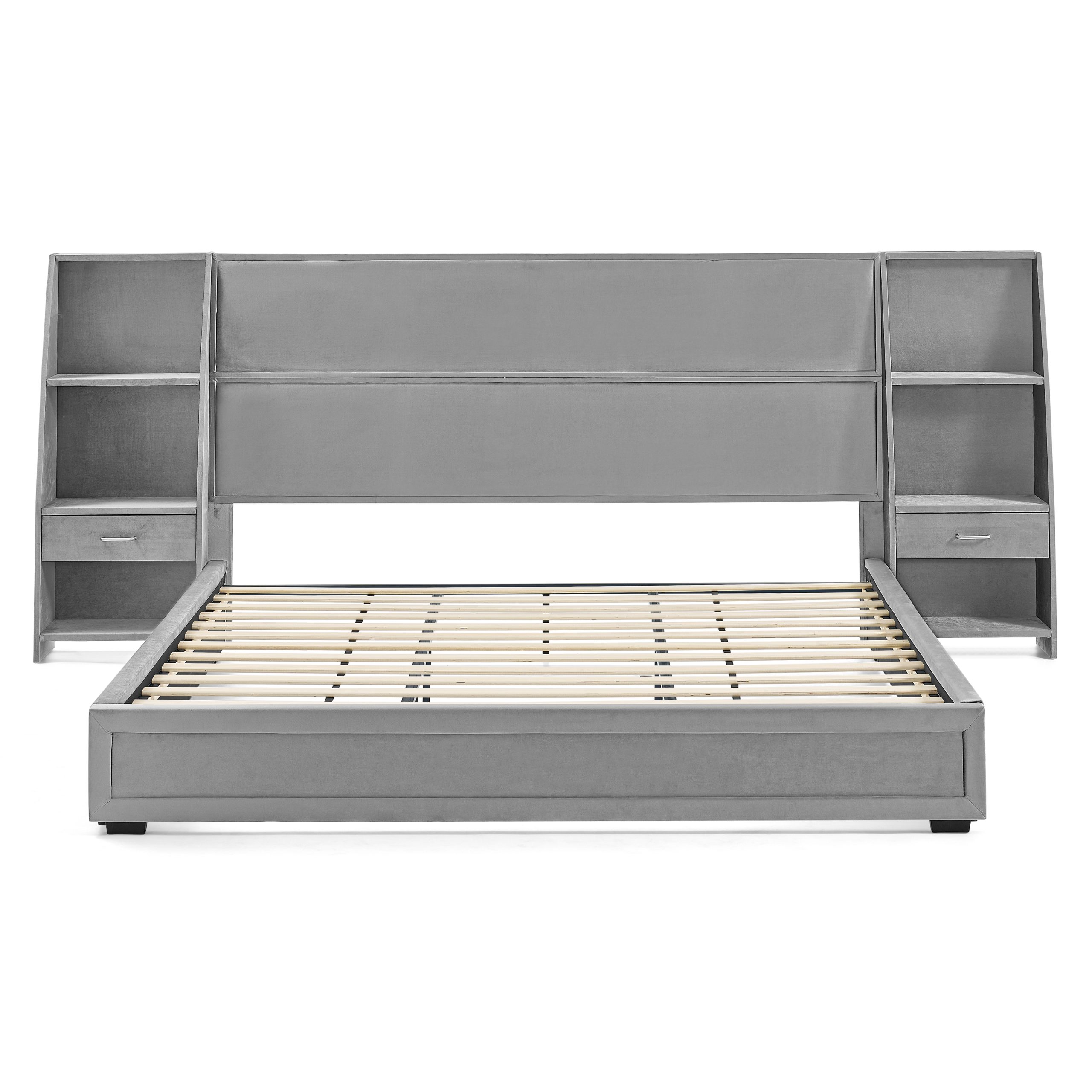 King Size Modern Storage Platform Bed Frame