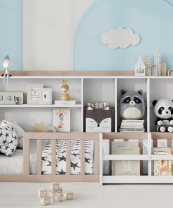 Twin Size Kids Wooden Platform Bed