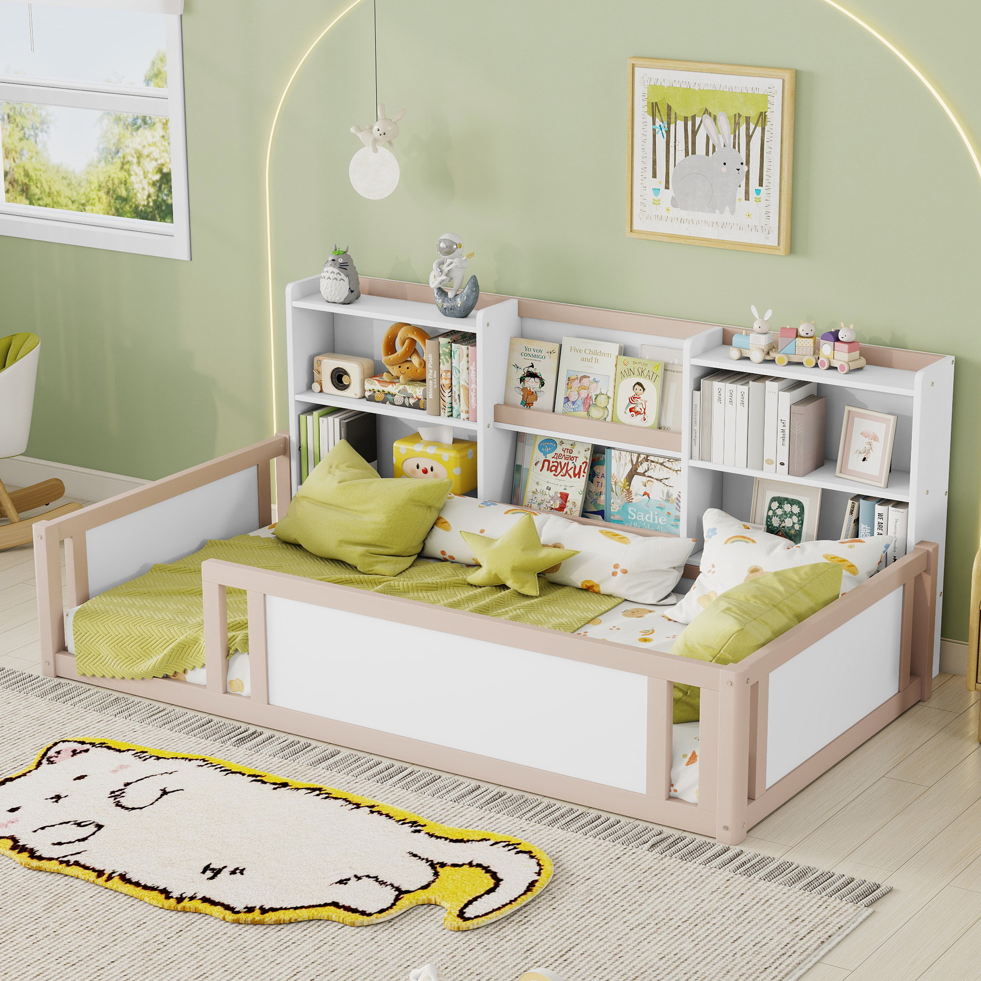 Twin Size Kids Wood Platform Bed