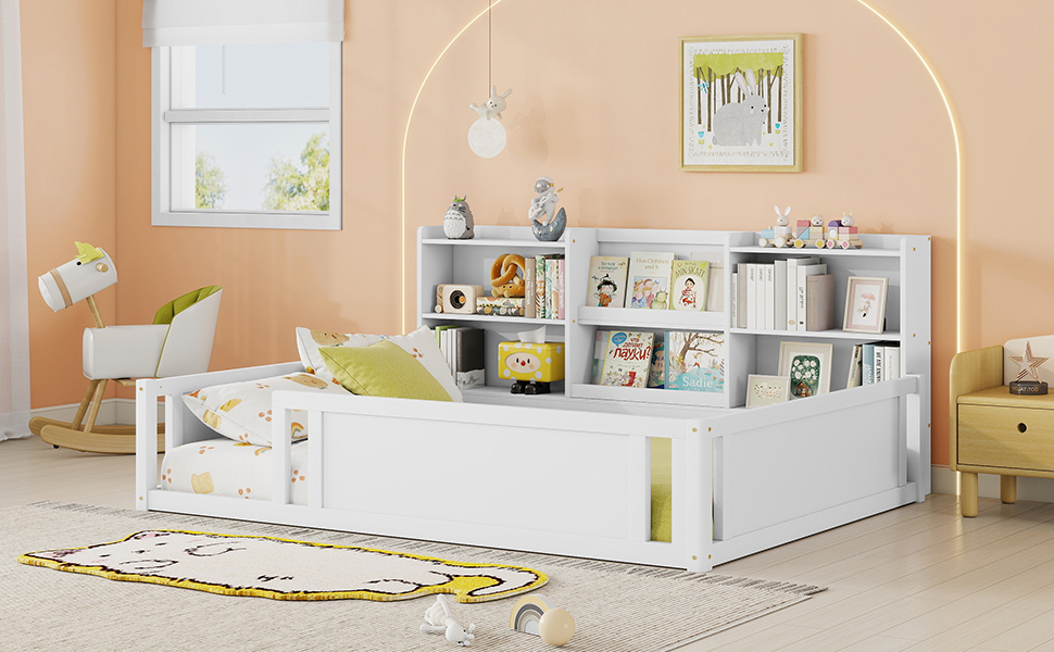 Full Size Kids Wood Platform Bed