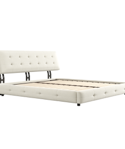 Chenille King Size Platform Bed
