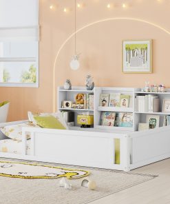 Full Size Kids Wood Platform Bed