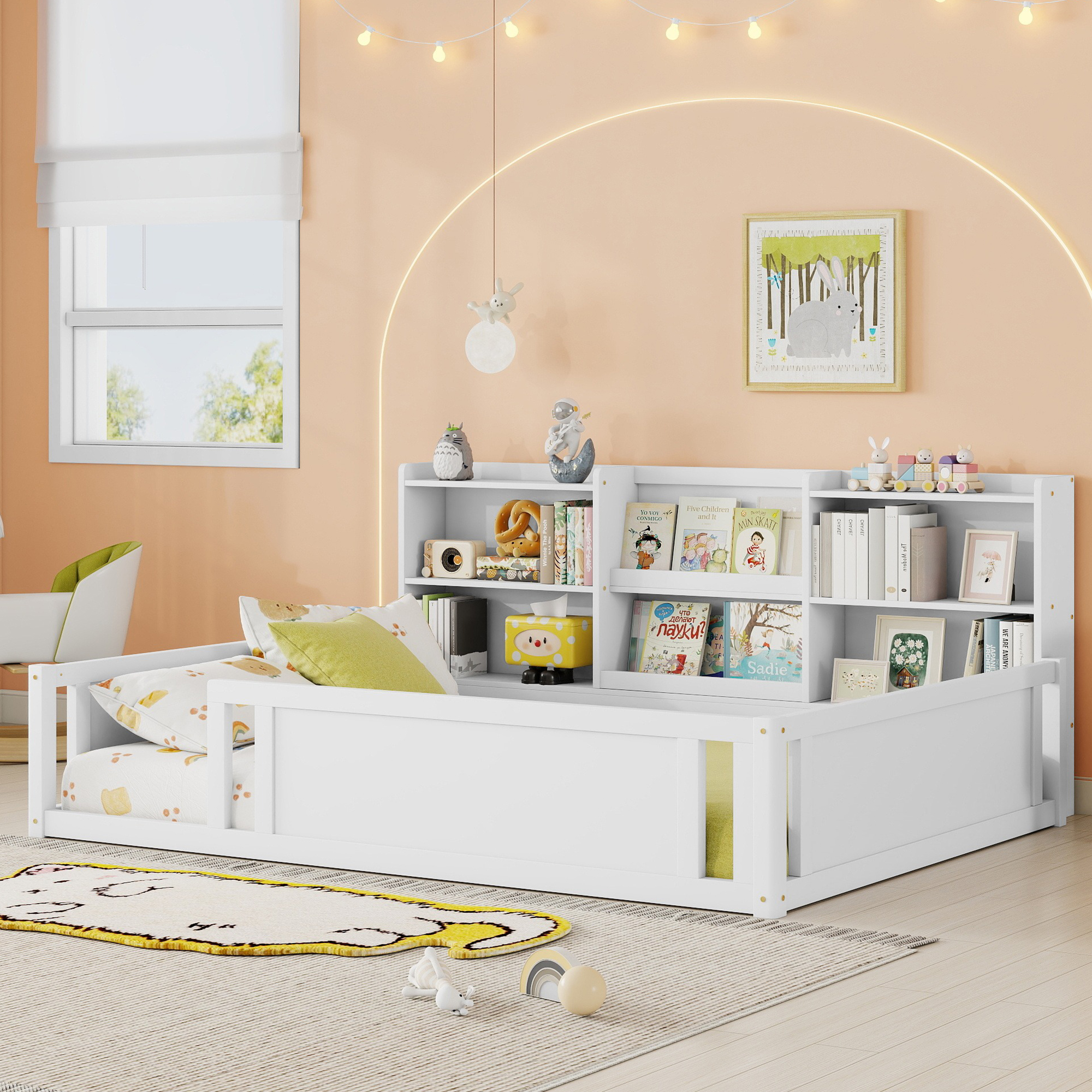Full Size Kids Wood Platform Bed