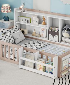 Twin Size Kids Wooden Platform Bed