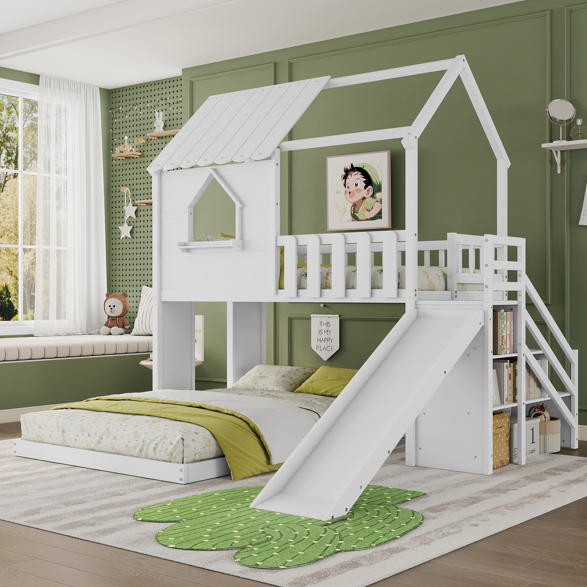 Twin Over Full Kids Bunk Bed Frame