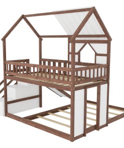 Twin Over Full Kids Bunk Bed Frame