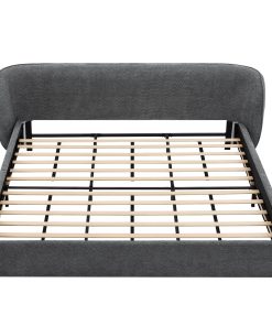King Size Boucle Fabric Upholstered Bed Frame
