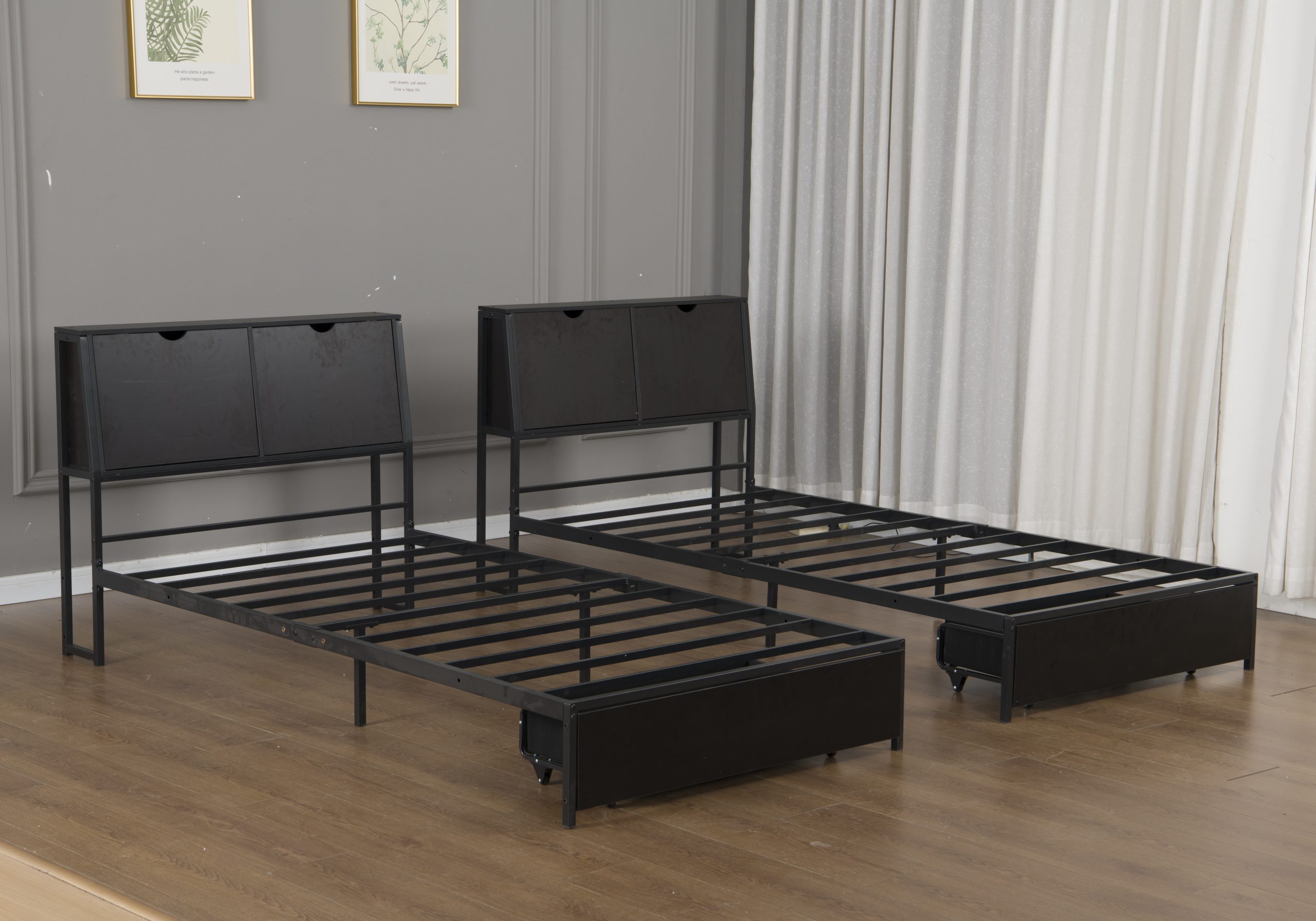 Double Twin Size Bed Frame