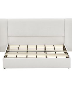 King Size Luxury Wing‑Back Upholstered Bed Frame
