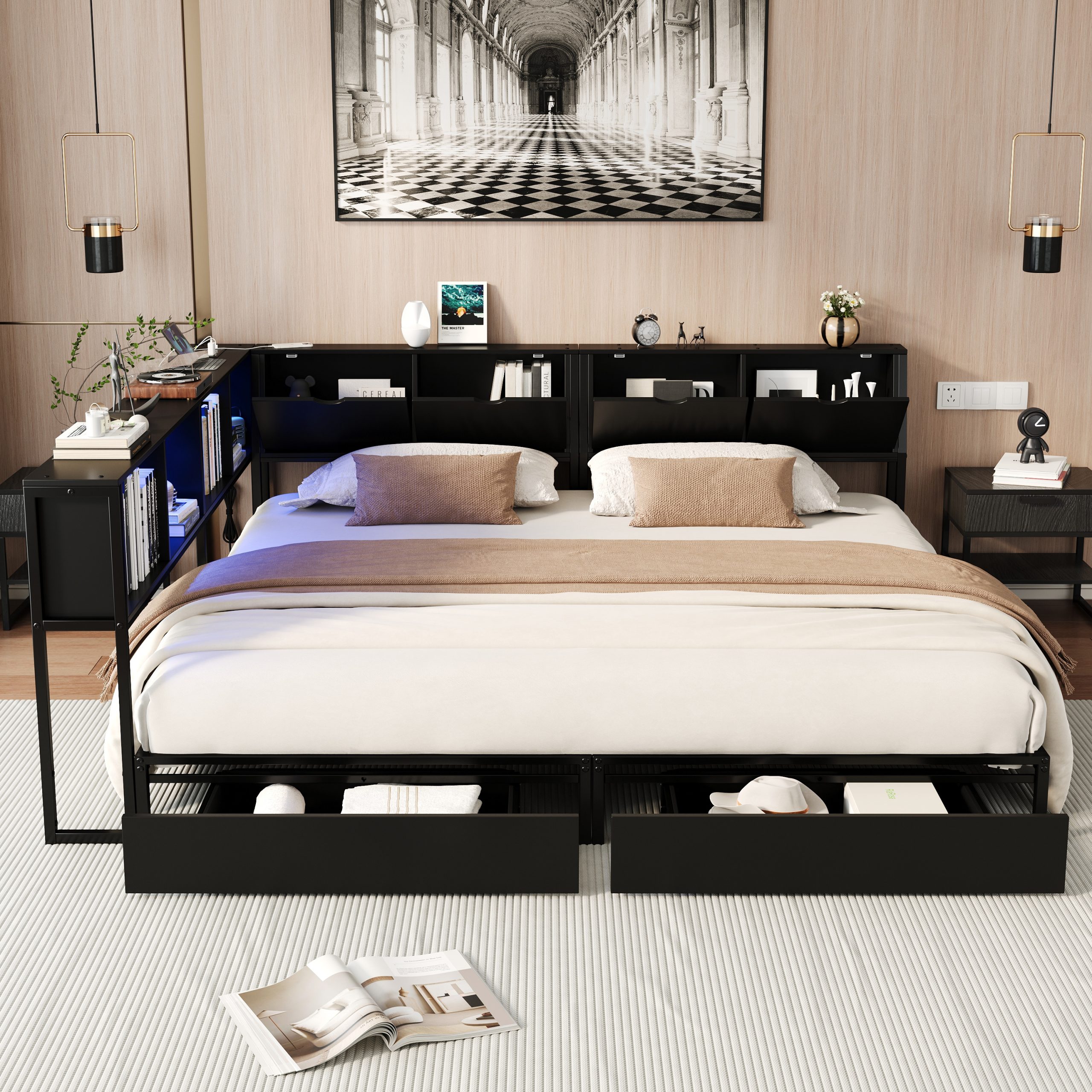Double Twin Size Bed Frame