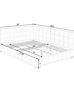Full Size Upholstered Tufted Bed Frame