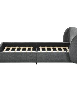 King Size Boucle Fabric Upholstered Bed Frame