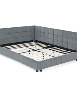 Full Size Upholstered Tufted Bed Frame