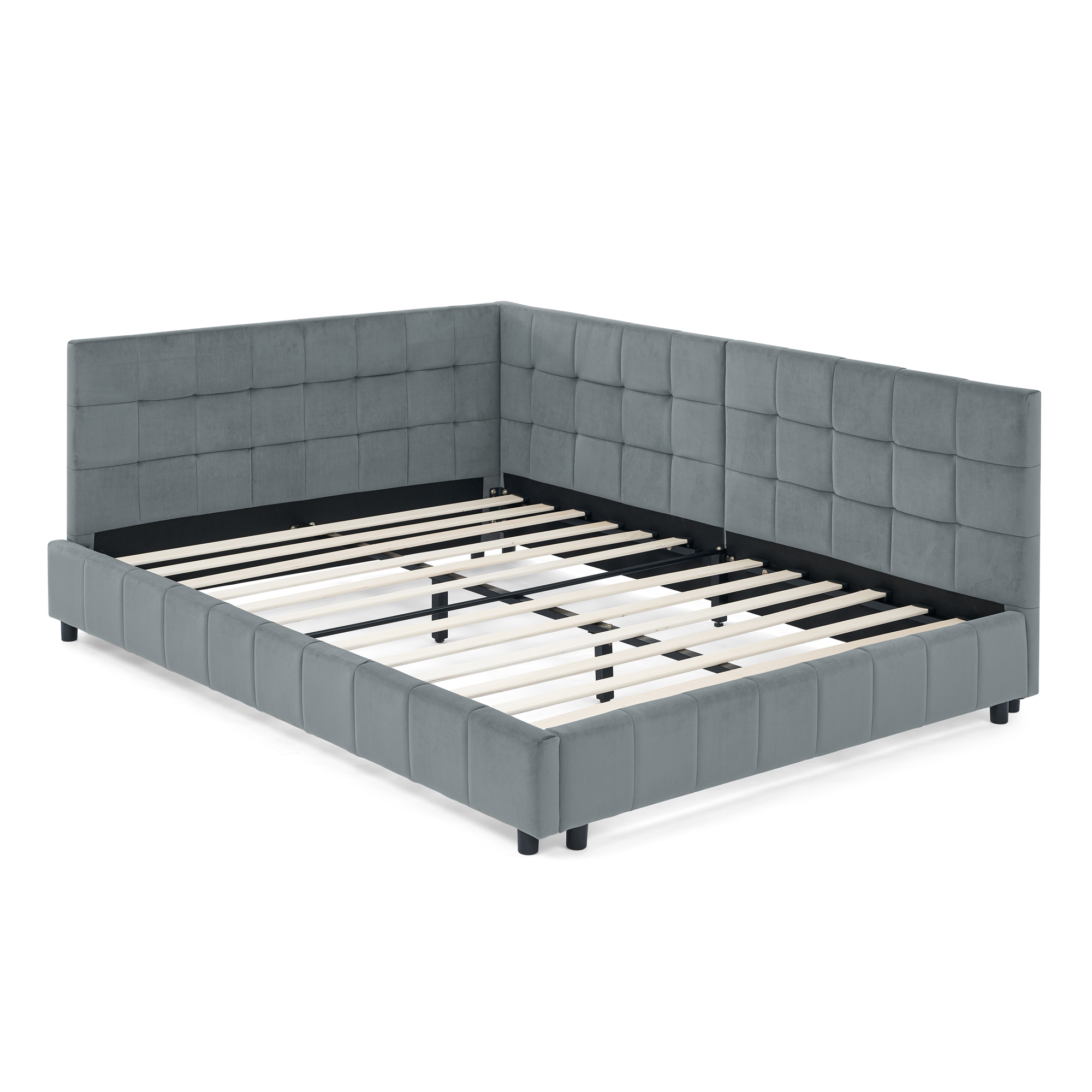 Full Size Upholstered Tufted Bed Frame