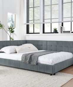 Full Size Upholstered Tufted Bed Frame