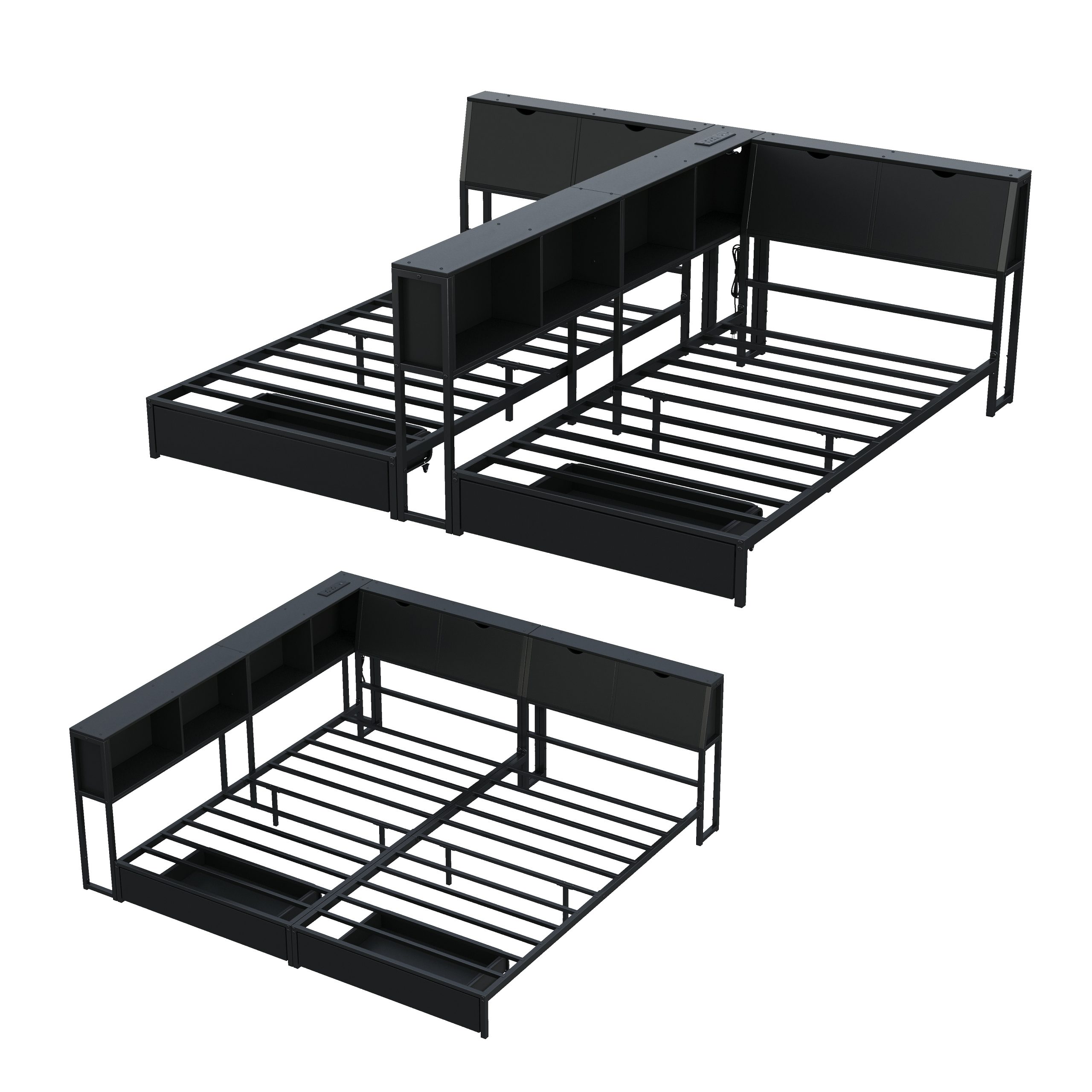 Double Twin Size Bed Frame