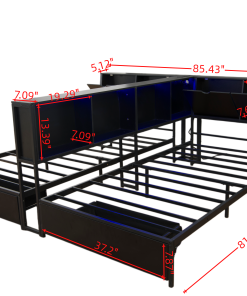 Double Twin Size Bed Frame