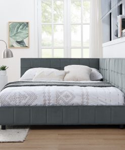 Full Size Upholstered Tufted Bed Frame