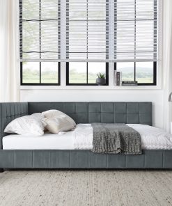 Full Size Upholstered Tufted Bed Frame