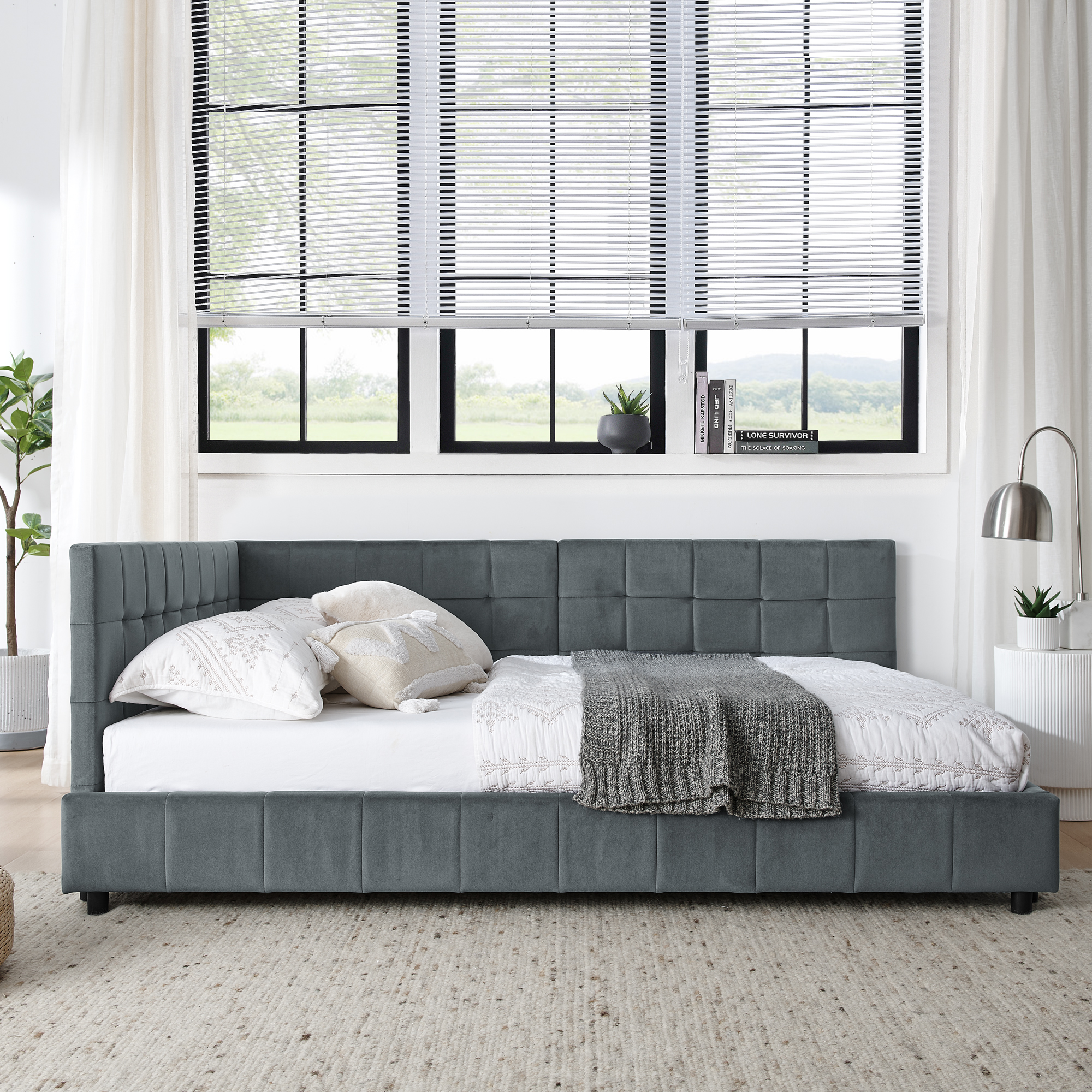 Full Size Upholstered Tufted Bed Frame