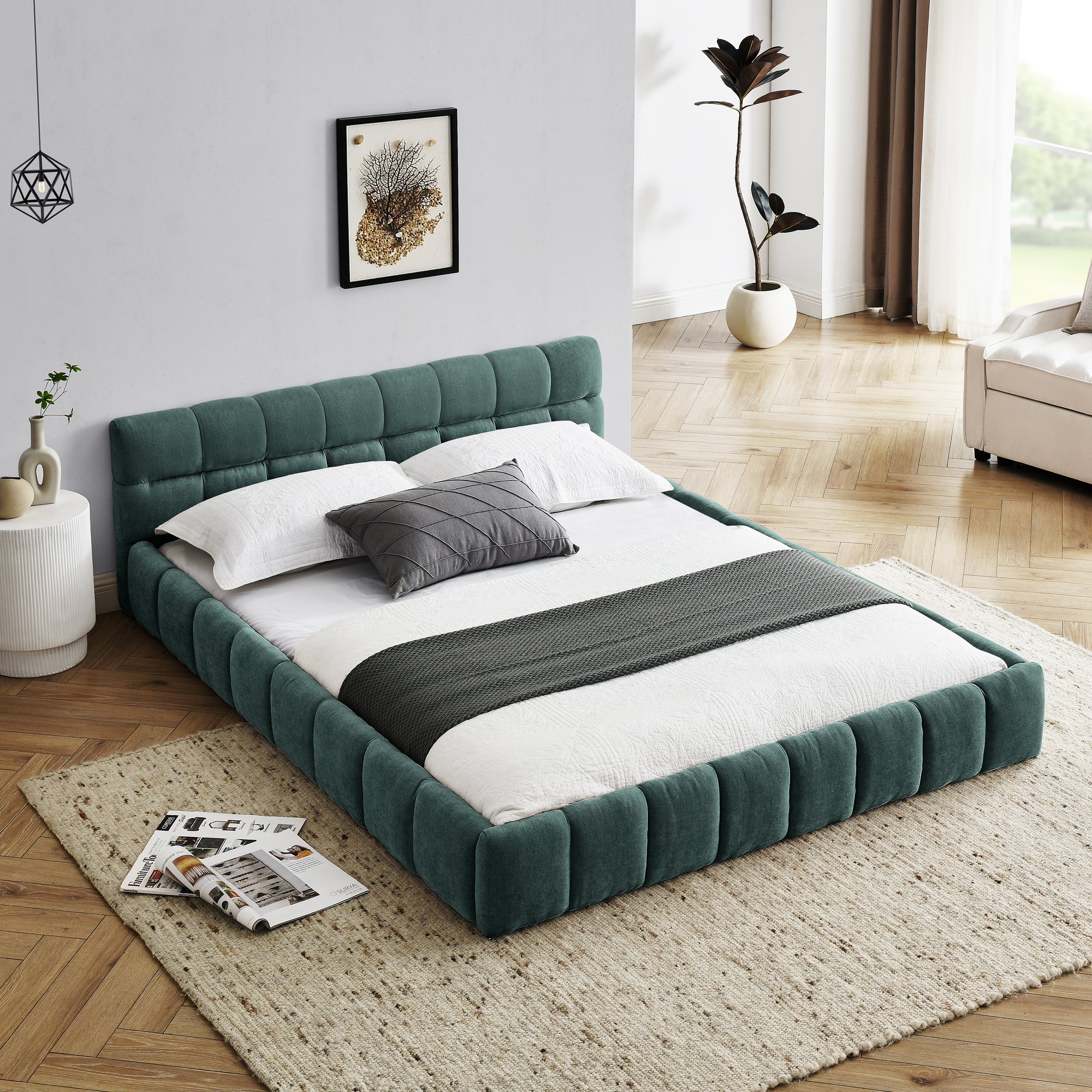 Queen Size Upholstered Bed Frame