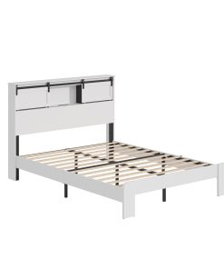 Metal King Size Bed Frame With Charging Station