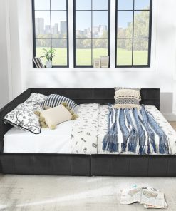 Queen Size Storage Upholstered Tufted Bed Frame