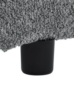 King Size Boucle Fabric Upholstered Bed Frame