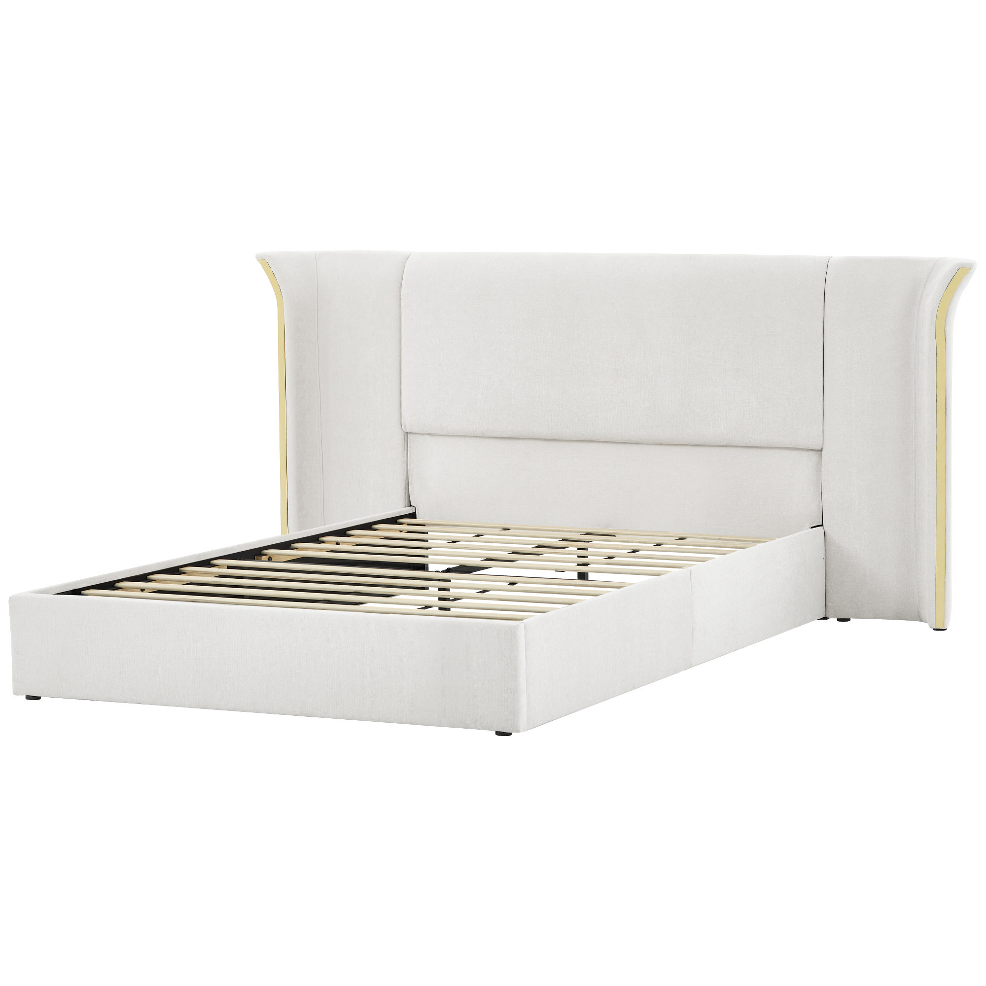 Queen Size Luxury Wingback Upholstered Bed Frame
