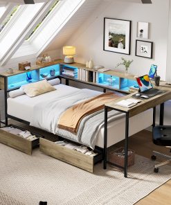 Corner Bed Frame Queen Size