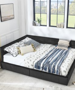 Queen Size Storage Upholstered Tufted Bed Frame