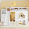 Solid Pine Wood Low Loft Bed Frame