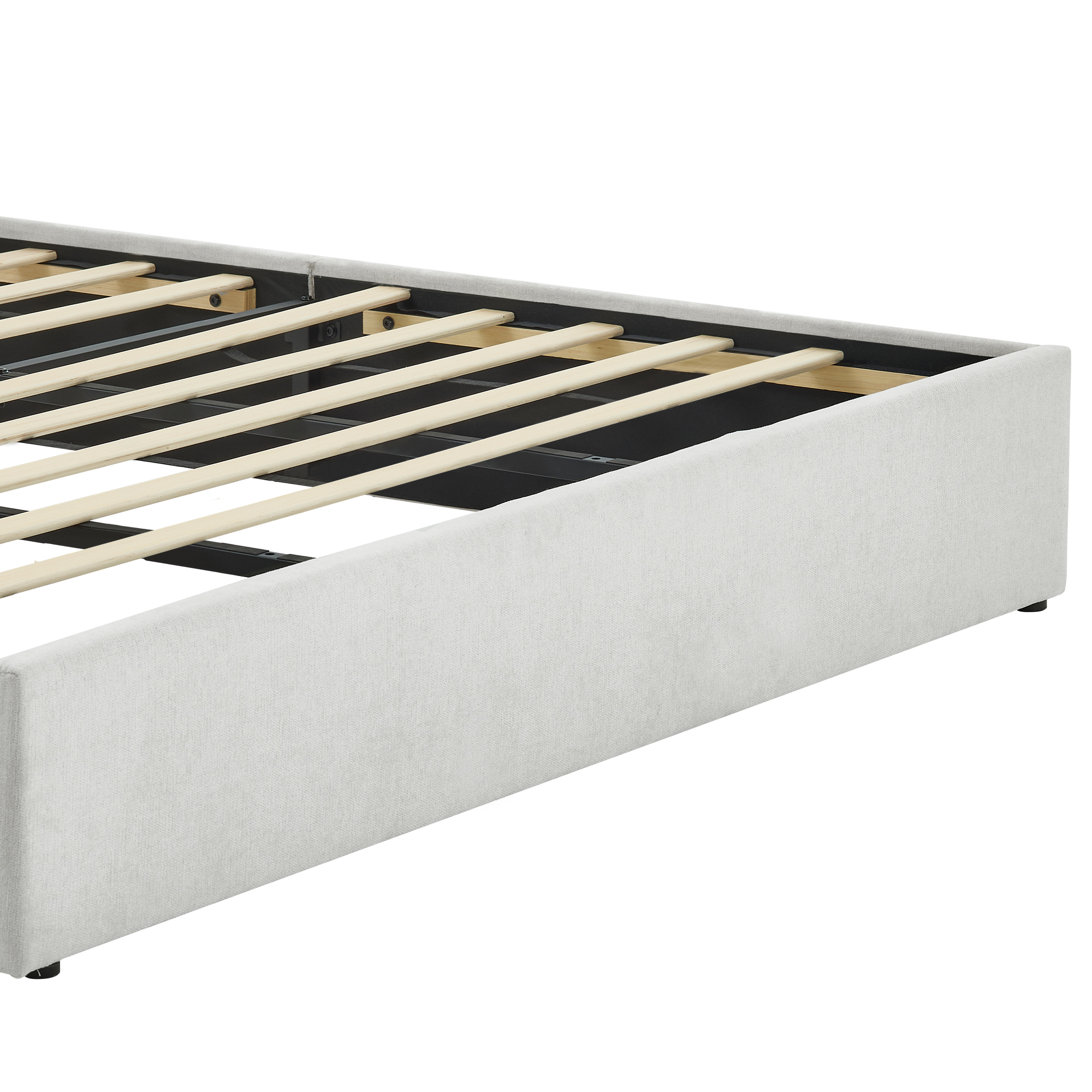 King Size Luxury Wing‑Back Upholstered Bed Frame